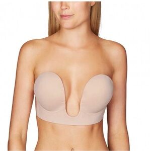 HEIDI KLUM INTIMATES STRAPLESS DEEP PLUNGE BRA - NUDE SIZE A/B (NEW WITH TAGS)
